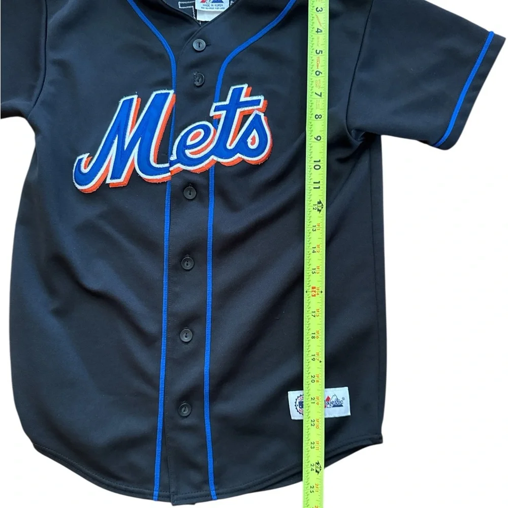 Vintage New York Mets Jose Reyes Youth Black Baseball‎ Jersey Size Large MLB